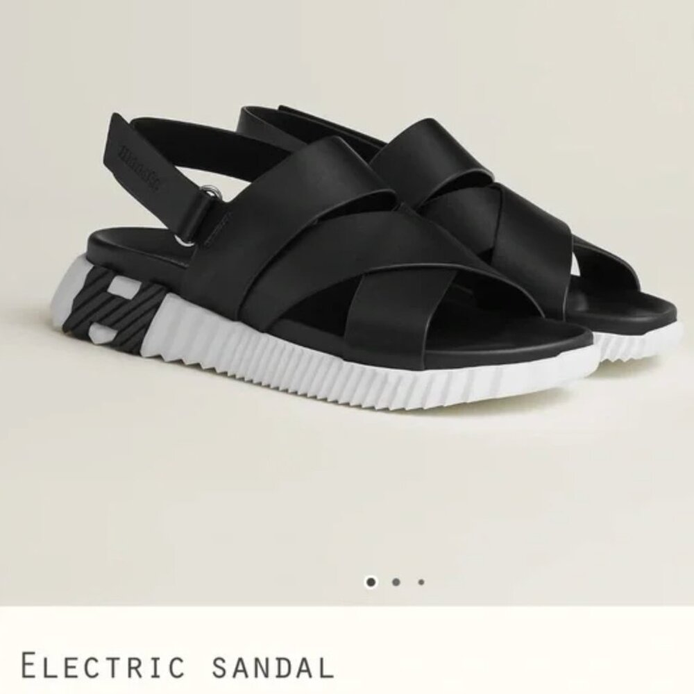 Women's Hermes Electric Sandal Black size 39